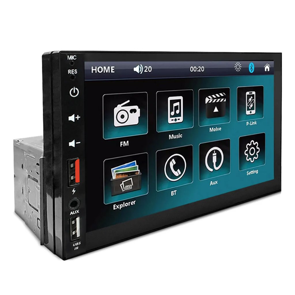 Radio Multimidia Mp5 1 Din Tela 7 Pol Touchscream Slim Não precisa Moldura