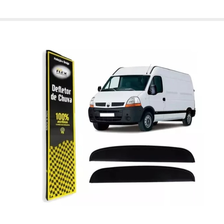 Defletor Calha de Chuva Renault Master 2013 a 2023 2 Portas Ecoflex
