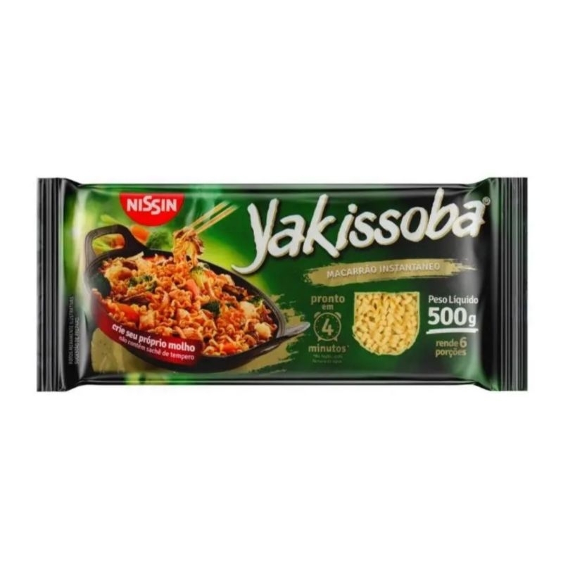 Kit 6 Macarrão Instantâneo Nissin Yakissoba Pacote 500g