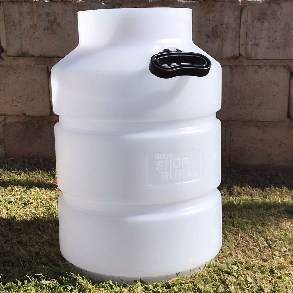 Latão De Leite Para Ordenha 40 Litros com medição e 3 Alças - Galão - Tarro