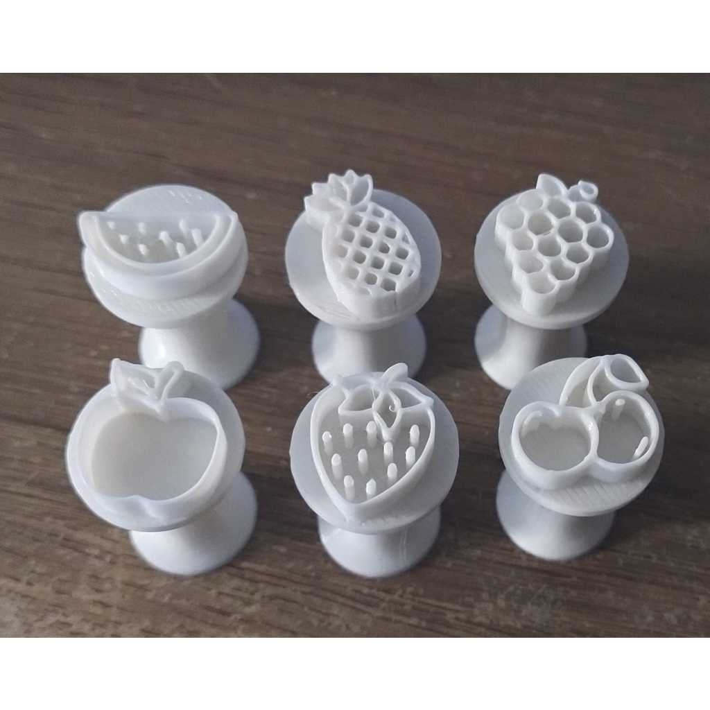 Kit 6 Carimbos Frutas para Brigadeiros e Doces Confeitaria Doces