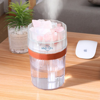 Umidificador Cristal de Luz Colorida Para Casa Desktop Atomizador USB Idali Life