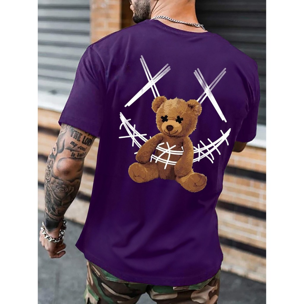 Camiseta Masculina Urso Smile FB Closet Camisa 100% Algodão em Oferta na Shopee