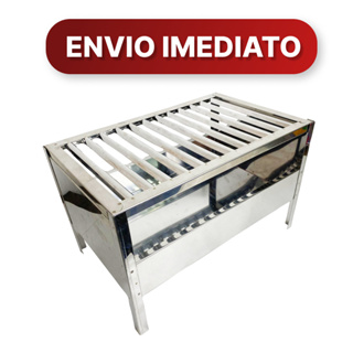 Mini Churrasqueira Portátil Em Aço Inox Reforçada Com Grelha Uruguaia Campeira em Oferta na Shopee