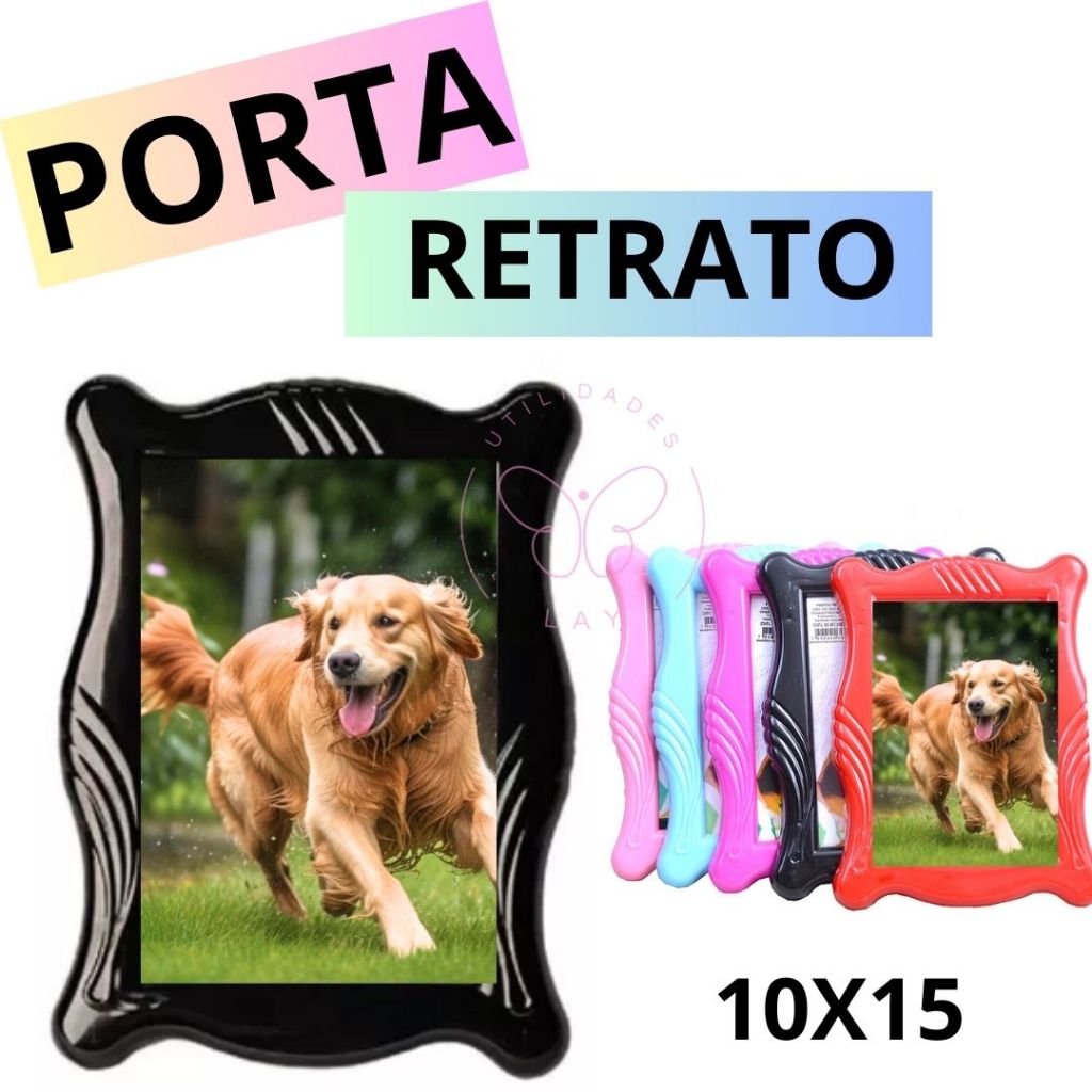 Porta Retrato 10x15 Colorido De Plástico Varias Cores festas.
