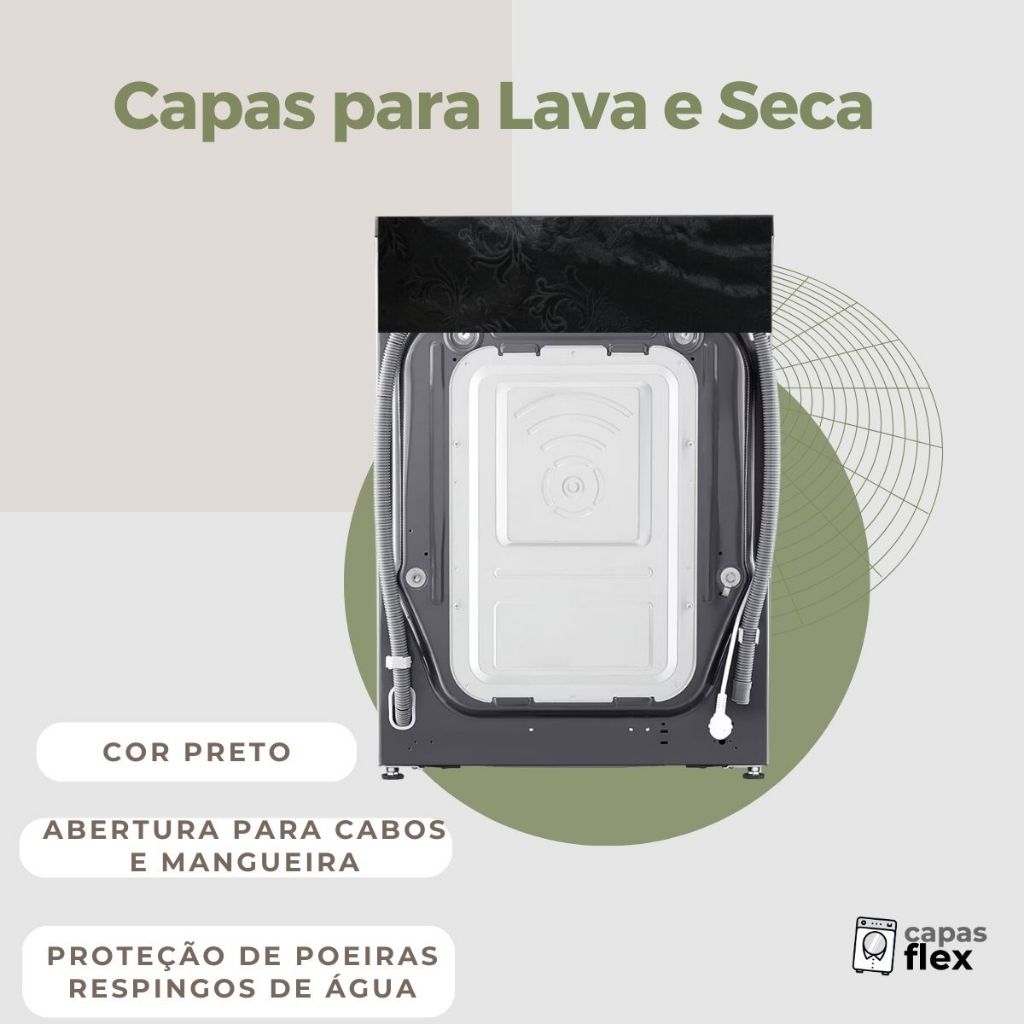 CAPA PARA LAVA E SECA MIDEA 11KG HEALTHGUARD IMPERMEÁVEL FLEX