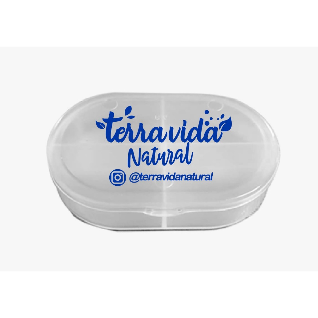 Porta Capsulas e Comprimidos 4 Cavidade Redondo e Transparante