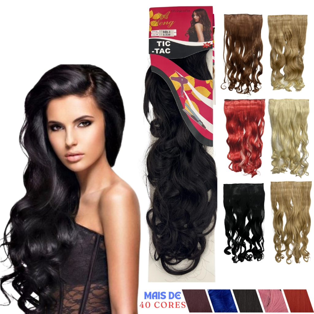 Extenção Cabelo Aplique Tic-Tac Weng Ondulado Fibra Orgânica 150gr
