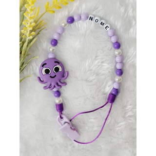 Prendedor de chupeta Bolo fofo personalizado com o nome do Bebê (nomes com até 10 letras) em Oferta na Shopee