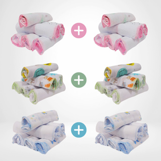 Paninho de Boca Babete – 6 ou 12 unidades Estampados 100% Algodão 30x30 cm em Oferta na Shopee