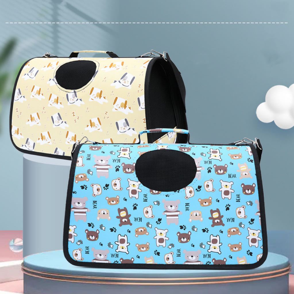 Bolsa Mala ESTAMPADA Casinha Transporte Cachorros Gatos Pet Transporte Cão/gato
