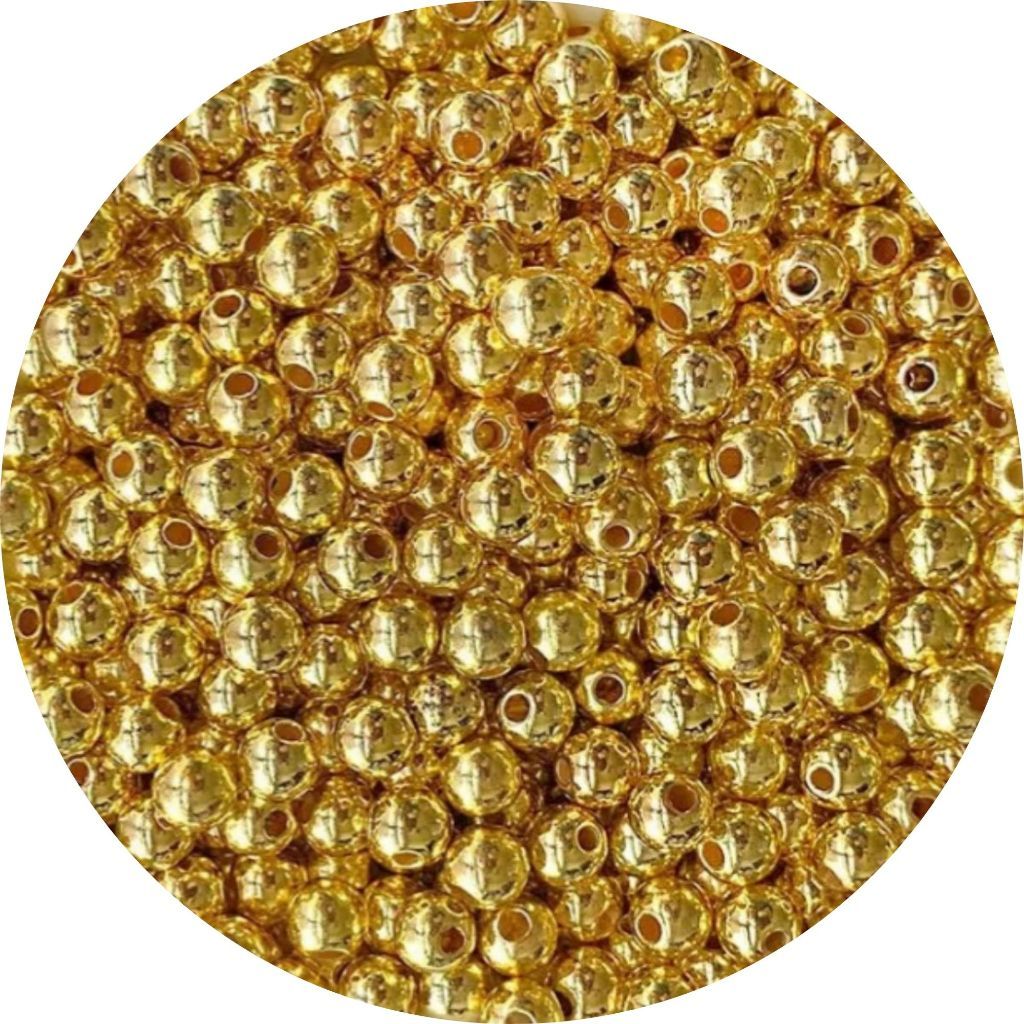 Pérola Abs 6mm c/Furo Passante para pulseiras, colares, terços, artesanato em geral
