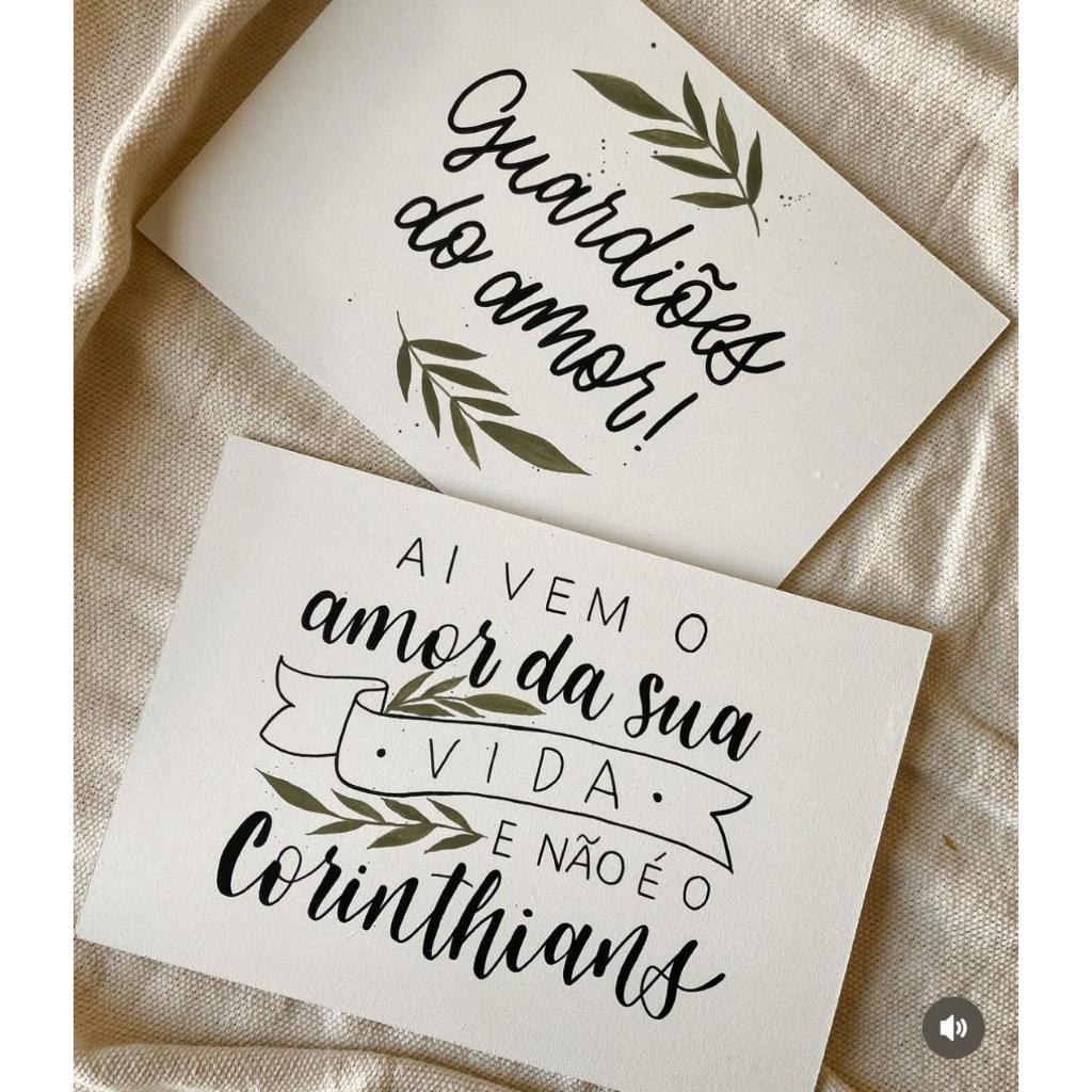 Kit 2 Placa Decorativa Casamento á vem o amor da sua Vida Guardiões do amor