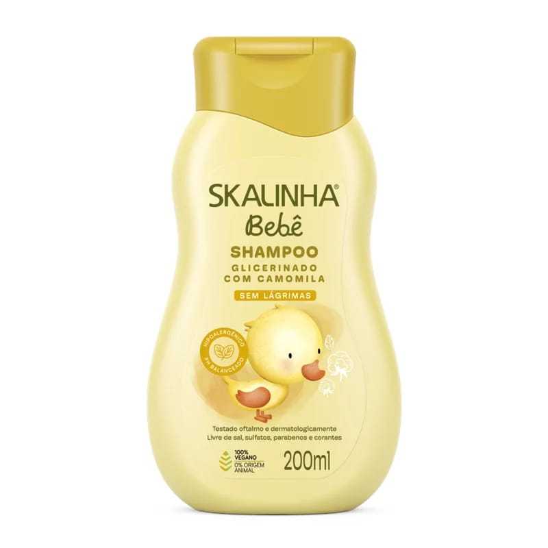 Shampoo Skalinha Bebê Glicerinado Camomila e Salvia 200ml