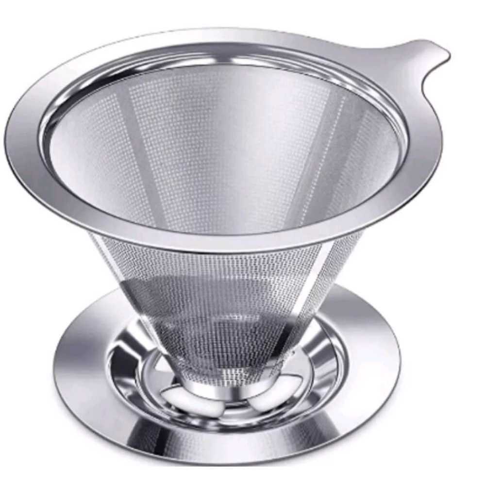 Filtro De Café Coador Inox Grande Reutilizável em Oferta na Shopee
