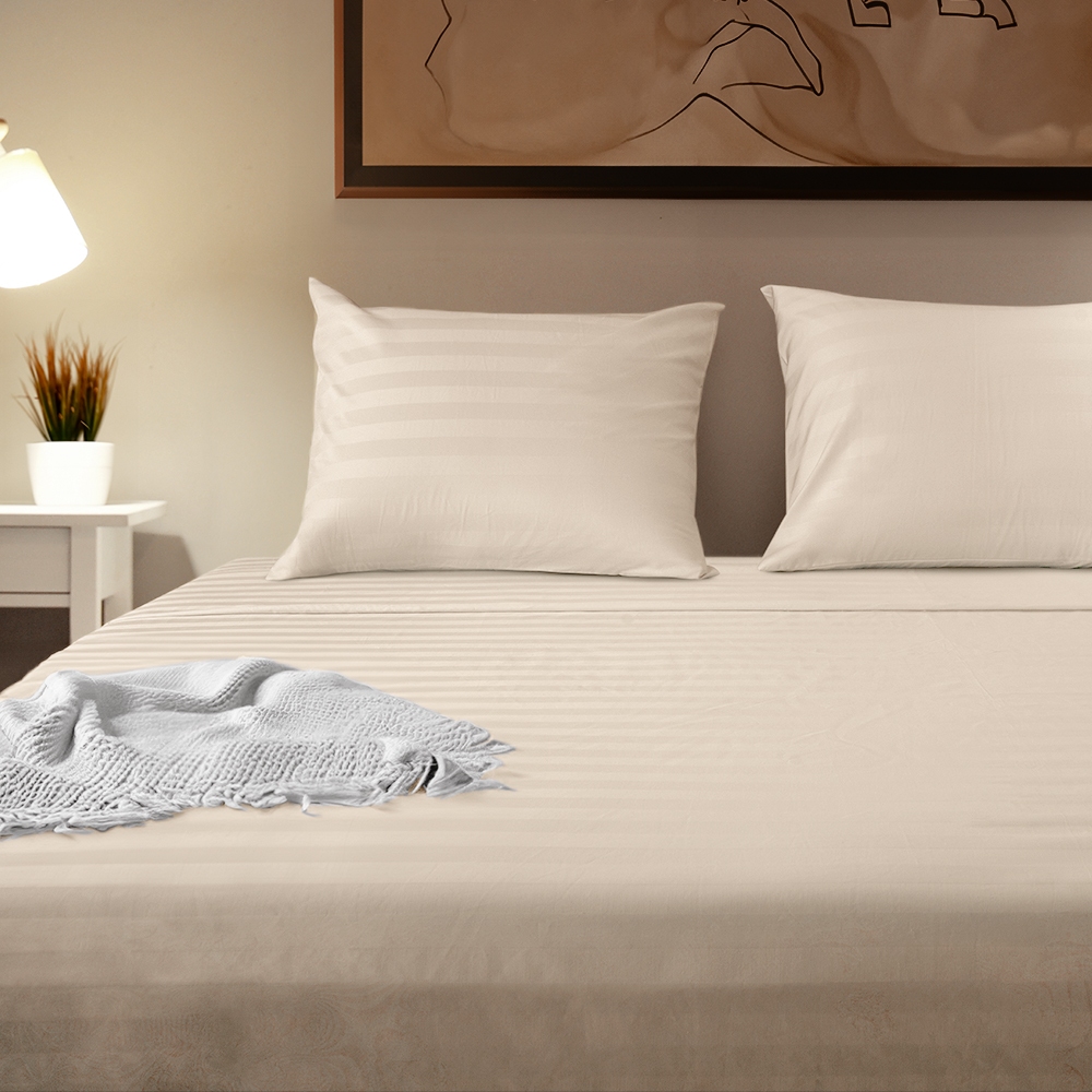 Jogo De Cama Lençol Queen 4 Peças 300 Fios 100 Algodão Adamascado 158x198cm - BF Colchões em Oferta na Shopee