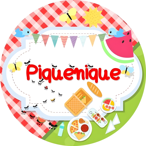 Painel Festa Infantil Redondo Piquenique Divertido + Arco, Suporte incluso. Fazemos personalizado com qualquer tema. Confeccionado em Lona fosca, impressão de alta resolução. cenário Circular p/ Decoraçõe