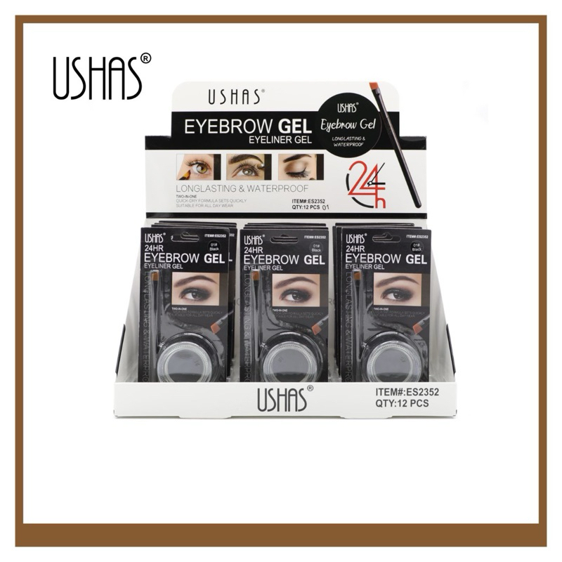Delineador em gel 2em1 sombra para olhos á prova d’água USHAS 4.8g HYY-001 em Oferta na Shopee