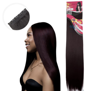 Aplique Cabelo Tic-Tac Fibra Orgânica Liso 70cm em Oferta na Shopee