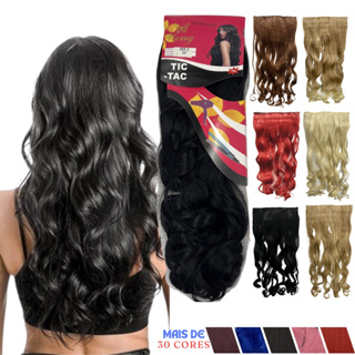 Extensão Cabelo Aplque Tic-Tac Weng Ondulado Fibra Orgânica em Oferta na Shopee