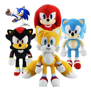 Pelúcias Super Sonic Brinquedo Infantil Pelúcia 25Cm Tails Amy Shandow Silver Knuckles Envio Imediato em Oferta na Shopee