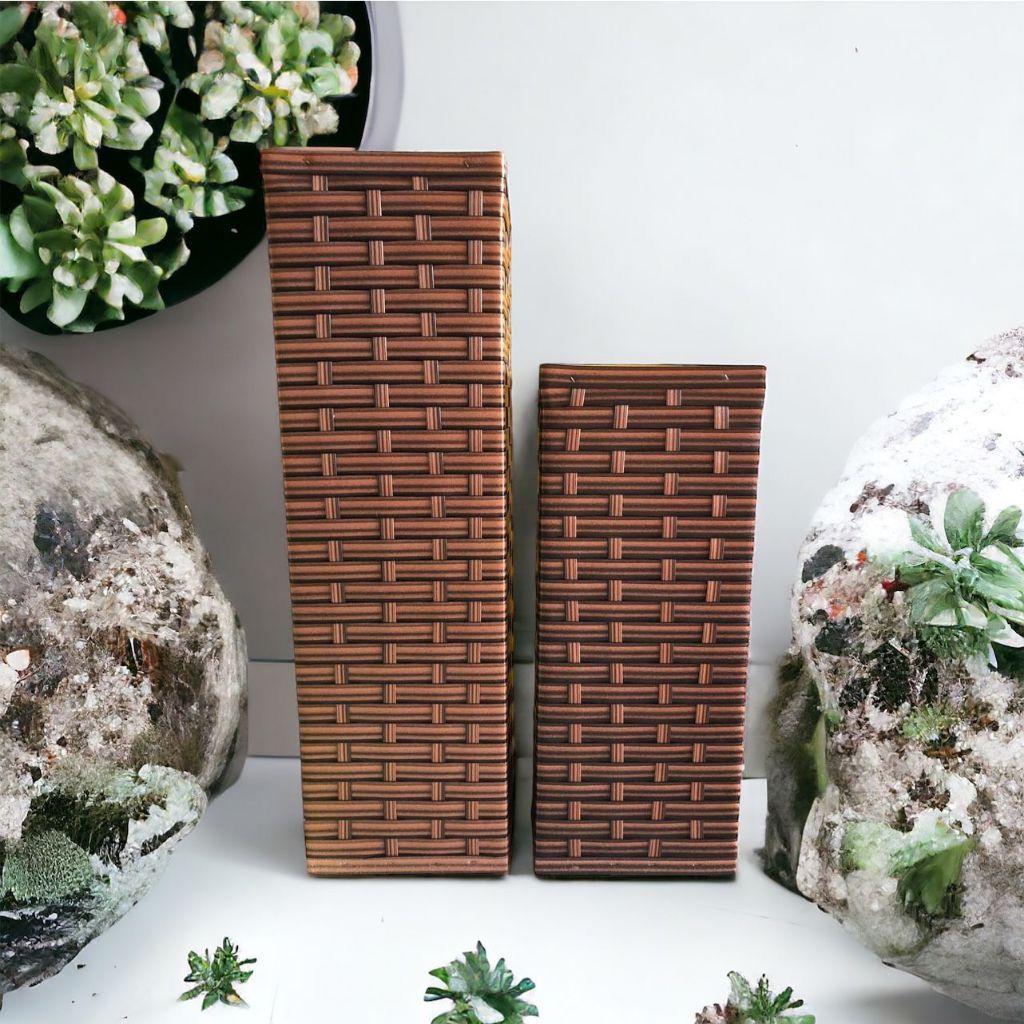 Vaso Para Flores E Plantas Coluna Revestida Em Fibra Sintética Cachepô Casa Igreja Plantas Flores em Oferta na Shopee