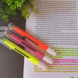 Kit 03 Marca Texto em Gel Master Print Amarela, Rosa e Laranja Canetas Biblia Escolar Escritorio em Oferta na Shopee