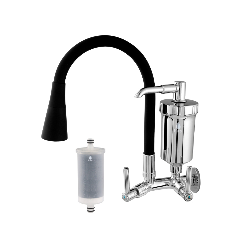 Torneira com Filtro Gourmet Flexível Cozinha Preta Parede c/ Ducha 2 Jatos 1/4 de Volta com Refil em Oferta na Shopee