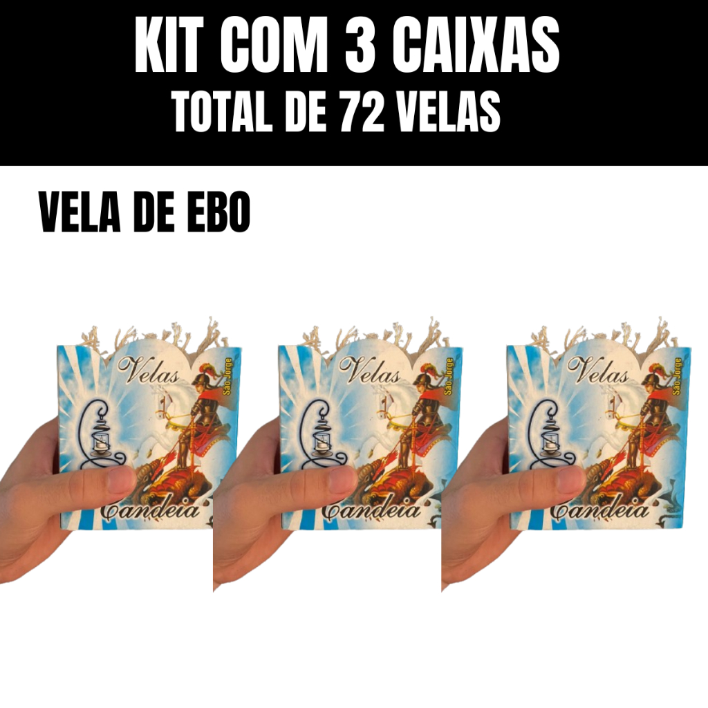 Kit Com 72 Vela De Ebo Palito Branca Parafina Pura Decoração Castiçal em Oferta na Shopee
