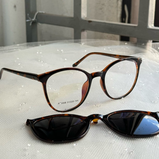 Armação de óculos Clipon 2 em 1 Feminino Redondo tamanho Pequeno 1008 em Oferta na Shopee