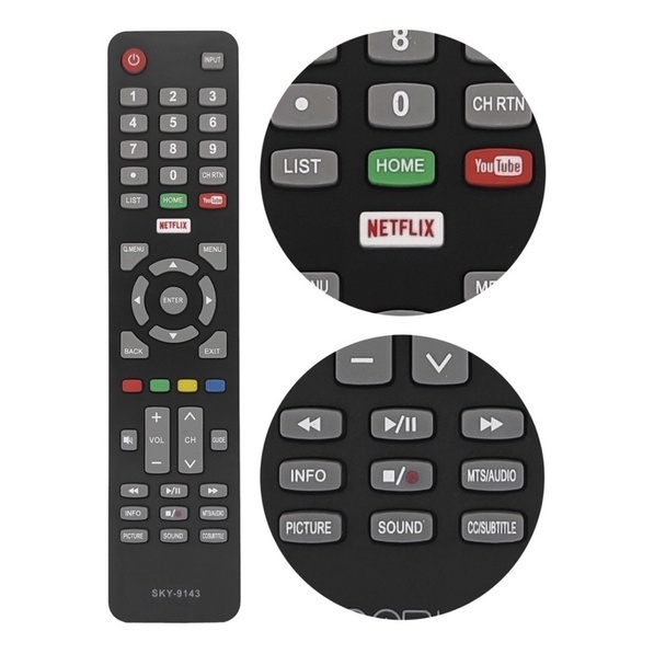 Controle Tv Cobia Smar tv Com Netflix E Youtube 1° Linha 7247