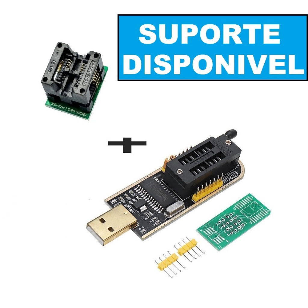 Gravador Programador Eprom Ch341 + soquete adaptador , Assento de corpo largo, 200mil -209mil , EZP2013 CH341A