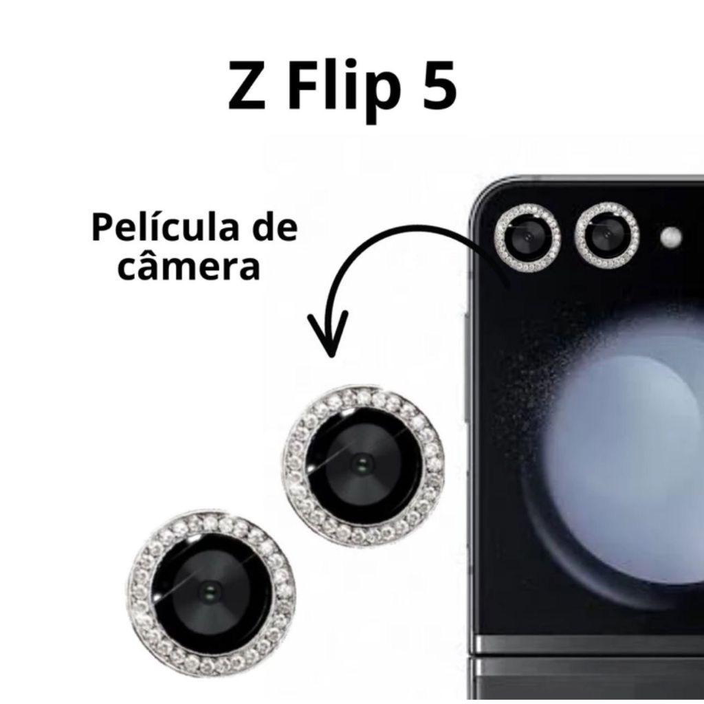KIT 2 Película ula de Câmera Diamante de luxo pedrinha Zircônia Para Z FLIP5 Z FLIP6 Z FLIP7 em Oferta na Shopee