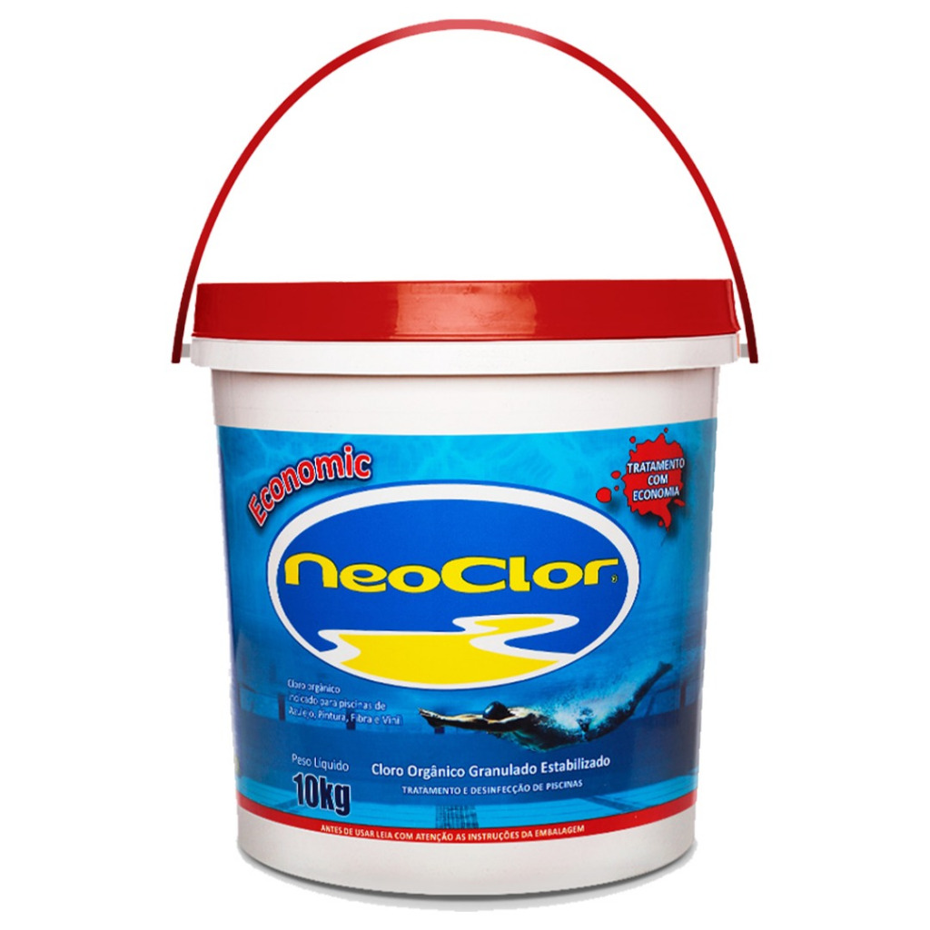 Cloro granulado Neoclor Economic 10kg Para Todos Os Tipos de Piscina