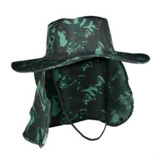 Chapéu Camuflado Com Proteção Pescoço Pesca Camping aventura