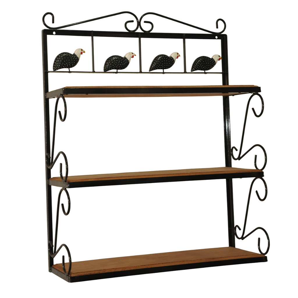 Prateleira 3 Andares Porta Condimentos Ferro Madeira em Oferta na Shopee