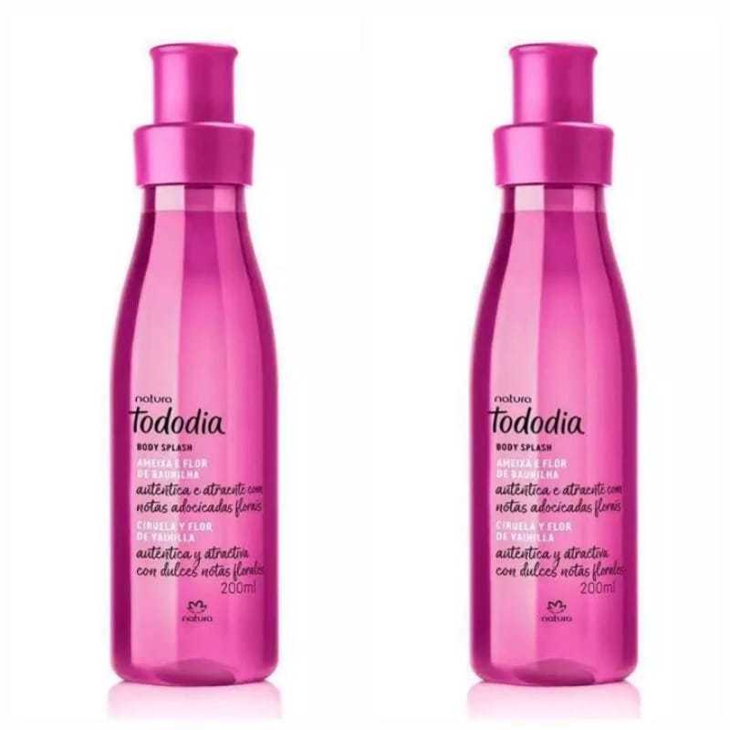 Combo 2  Desodorante Body Splash Tododia Natura Ameixa e Flor De Baunilha 200 ml
