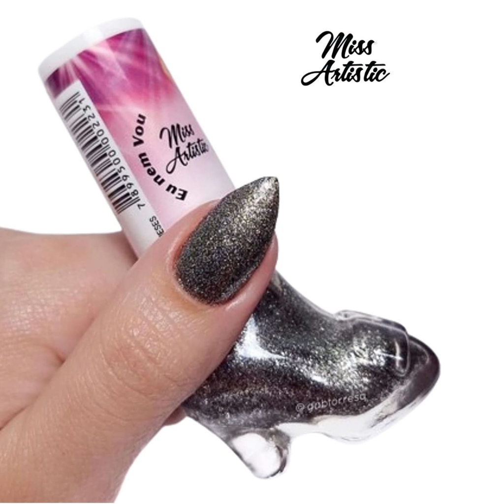 MISS ARTISTIC - Esmalte Glitter Sapatinho - Eu Nem Vou - 6,5ml