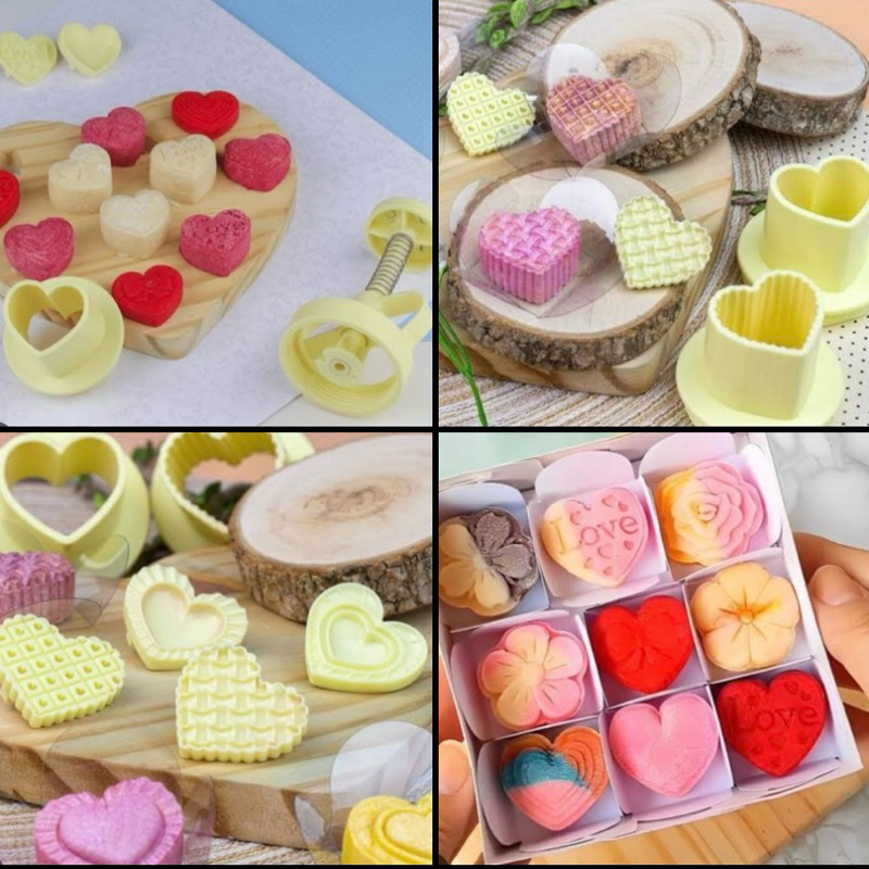 KIT EJETOR MOLDE PARA MASSAS BRIGADEIRO E DOCES BLUE STAR MAX CORAÇÃO / BABADO DIA DOS NAMORADOS DOCINHOS GOURMET OFF