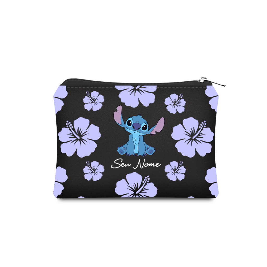 Necessaire Mini Stitch Cute Floral Personalizada com Nome