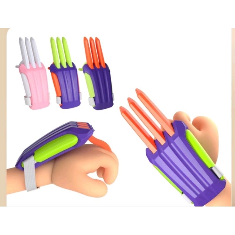 Kit Brinquedo 2 Garras Retrátil Wolverine Super Herói X-Men 2 Unidades Icônico Infantil Crianças