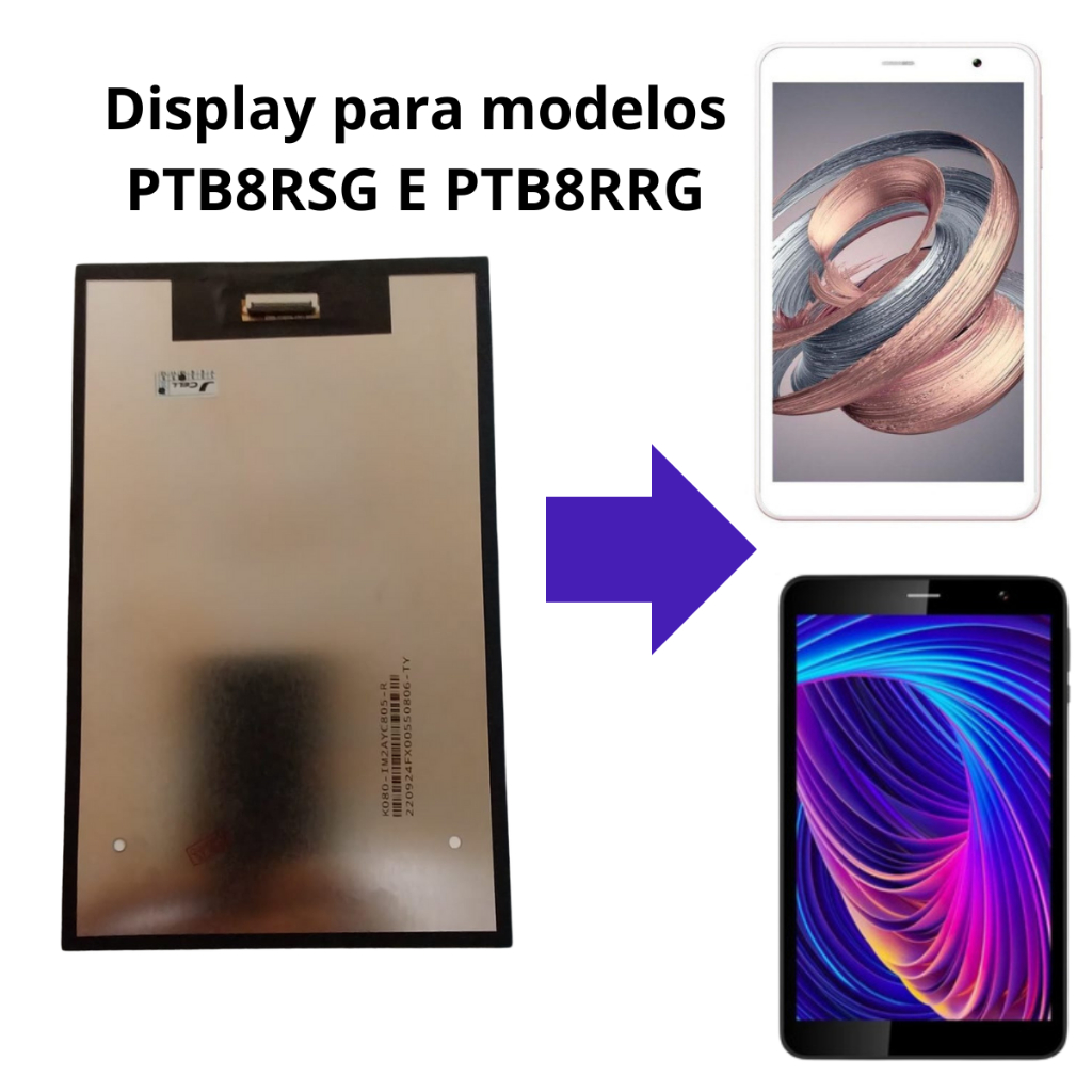 display lcd para tablet philco 8 polegadas modelo ptb8rsg e ptb8rrg