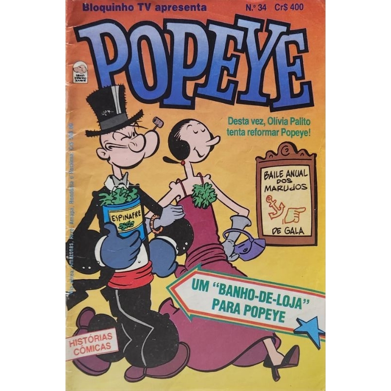 HQ GIBIS DO POPEYE EDITORA BLOCH (BLOQUINHO) e RGE DIVERSOS NUMEROS A ESCOLHER - VALOR DA UNIDADE