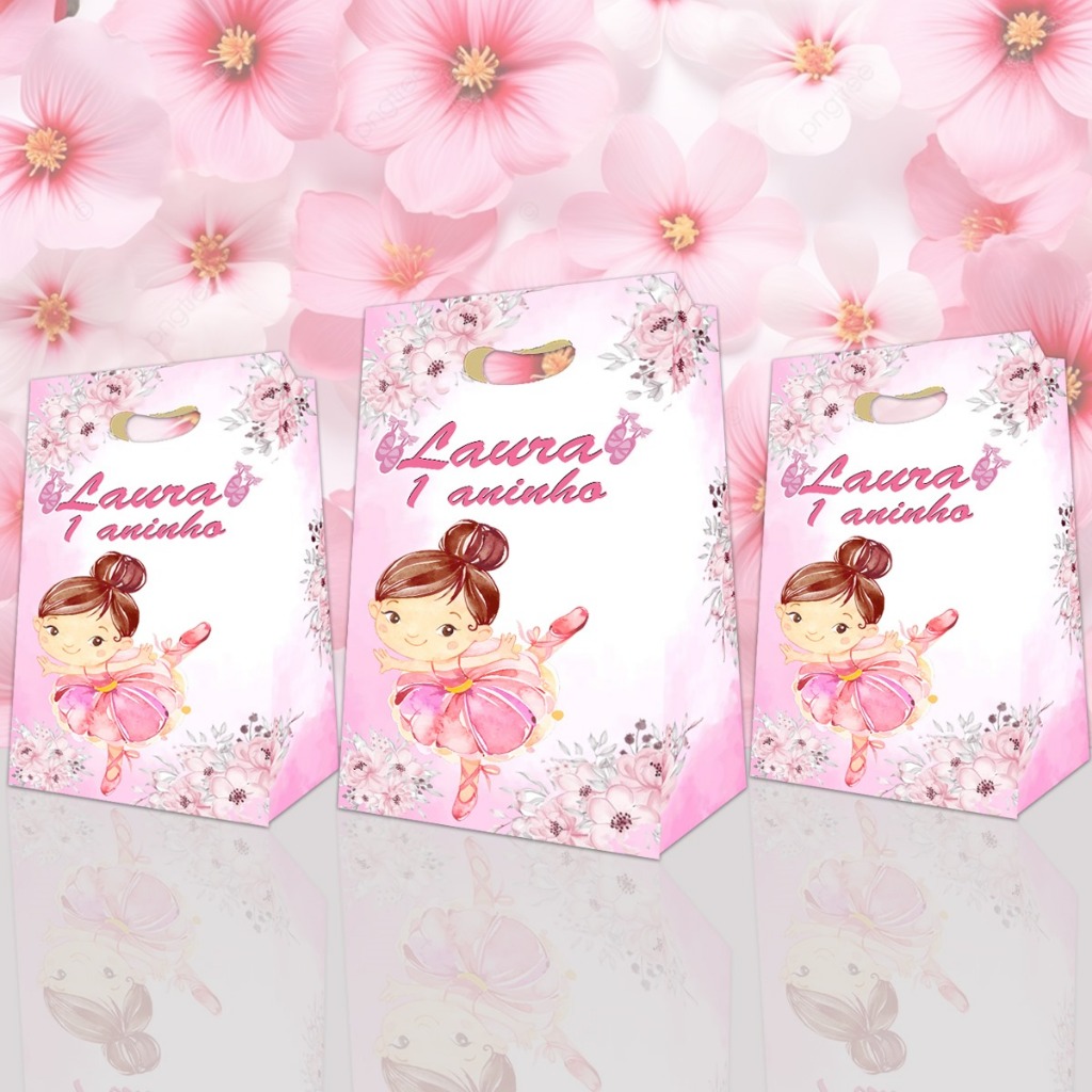 Sacolinha surpresa bailarina sacola bale caixinha porta chocolate duplo lembrancinhas aniversario personalizadas