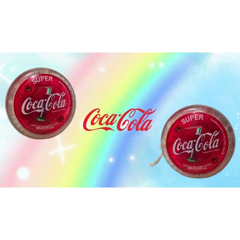 1 Brinquedo antigo Ioiô Super Russel profissional - coleção Coca-cola, anos 90