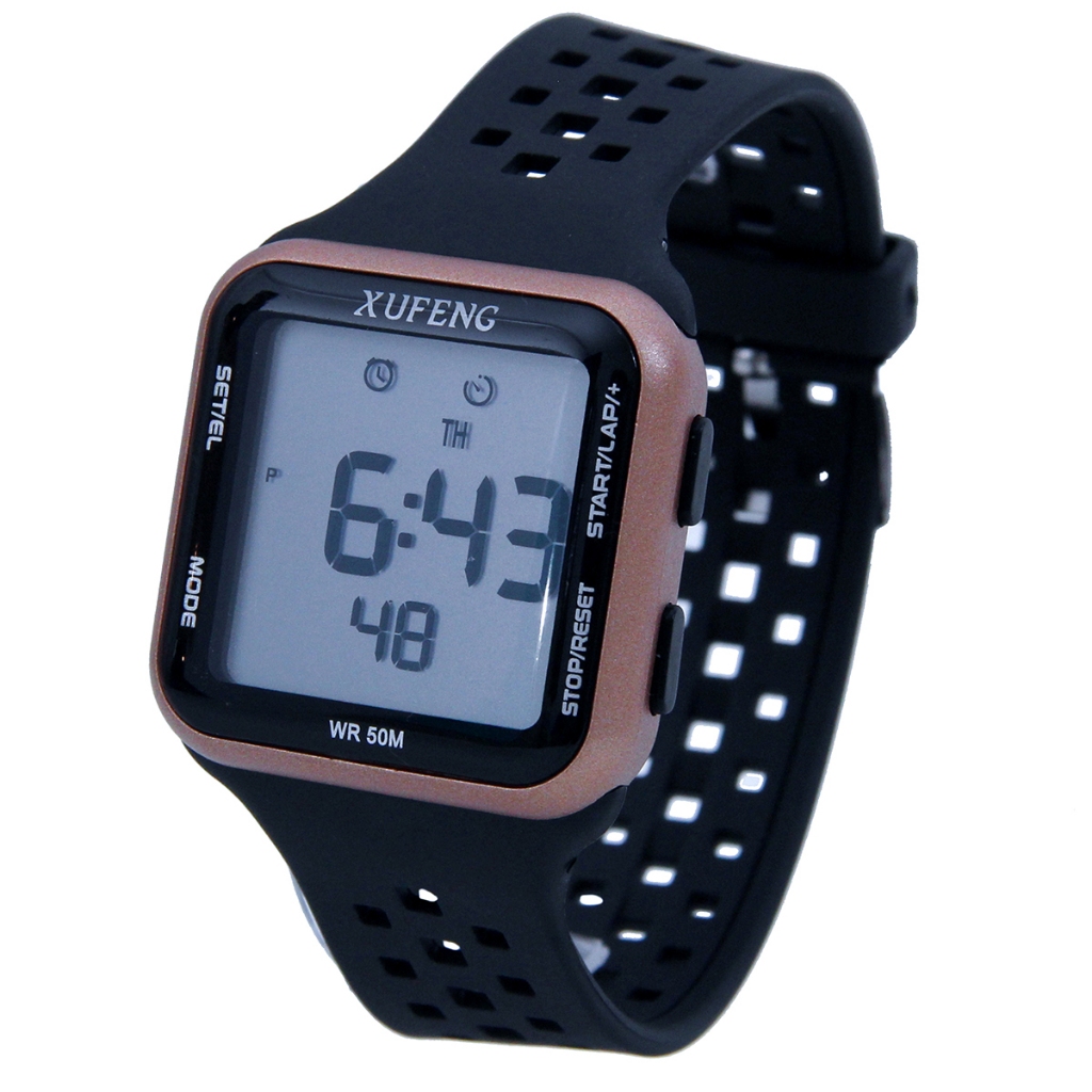 Relógio Xufeng Digital Esportivo Quadrado fino Confortavel A Prova Dágua relog sport academia