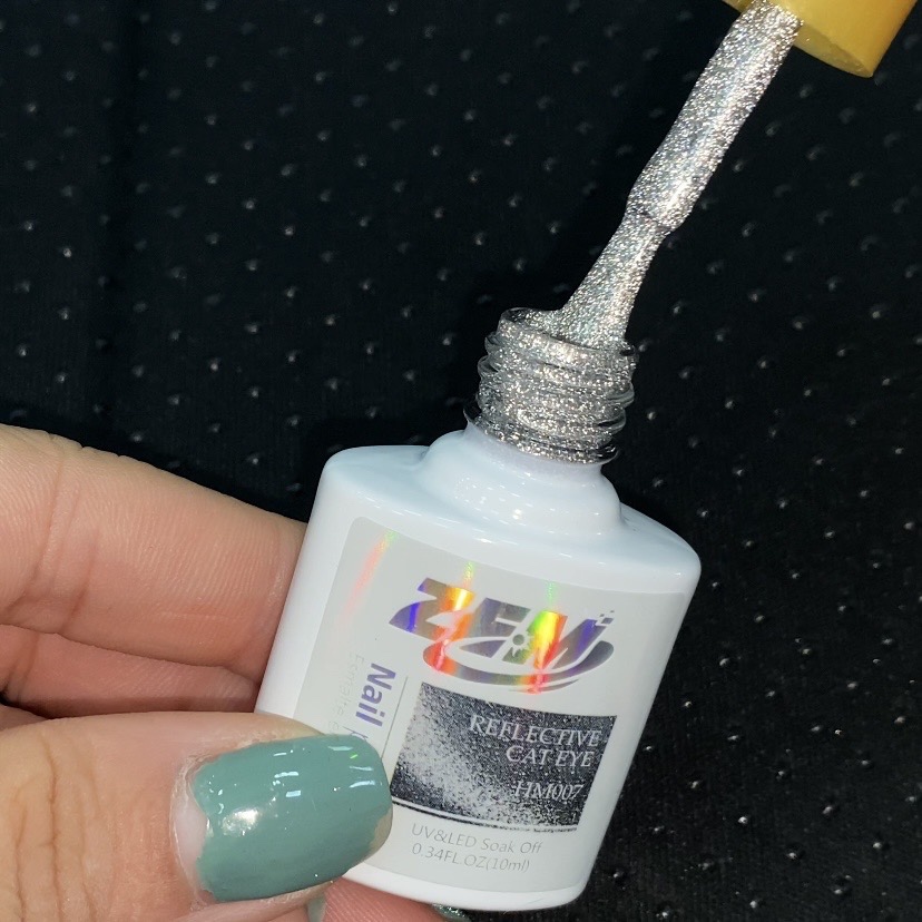 Esmalte Magnético em Gel Uv/Led  Reflexive Glitter gel unha efeito Magnético Zem PRATA 07