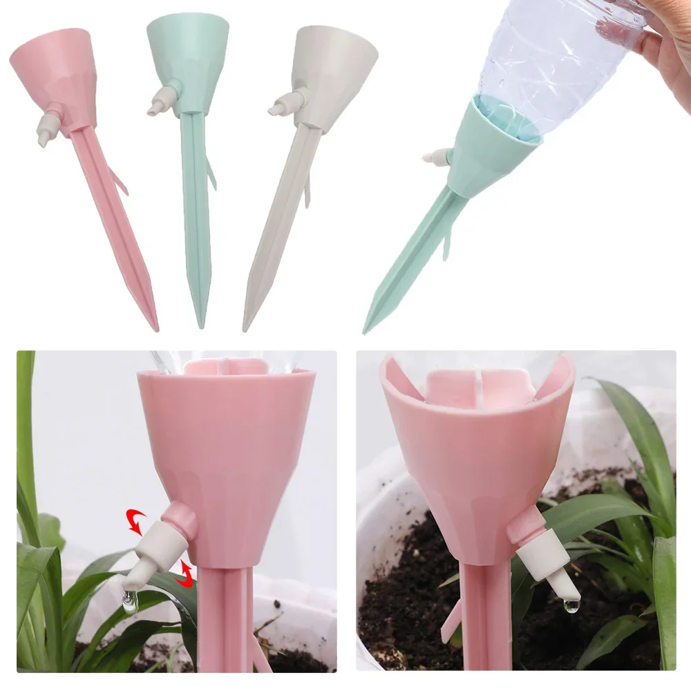 Gotejador Irrigador Para Vaso De Planta Acoplável Em Garrafa Pet Irrigação Automática
