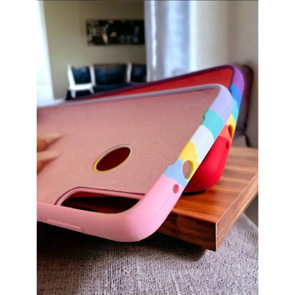 Capa Capinha Arco iris silicone Câmera Aveludada para Samsung A54 A14 A03 J4 Core J5 Prime A34