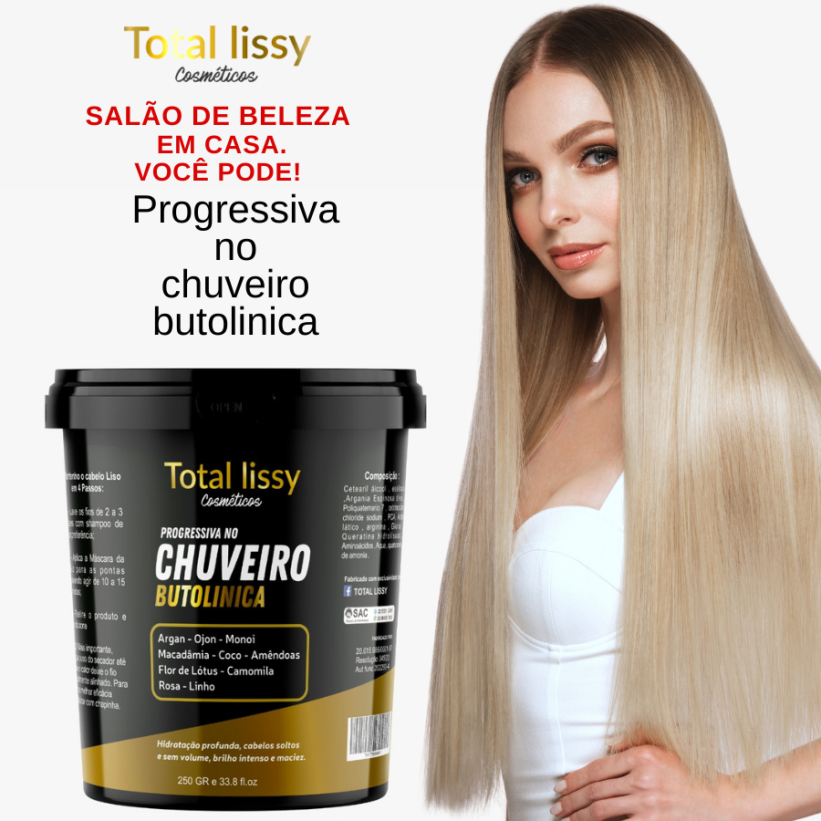 Escova Progressiva Efeito Botox Alisamento e Tratamento Capilar Garantido